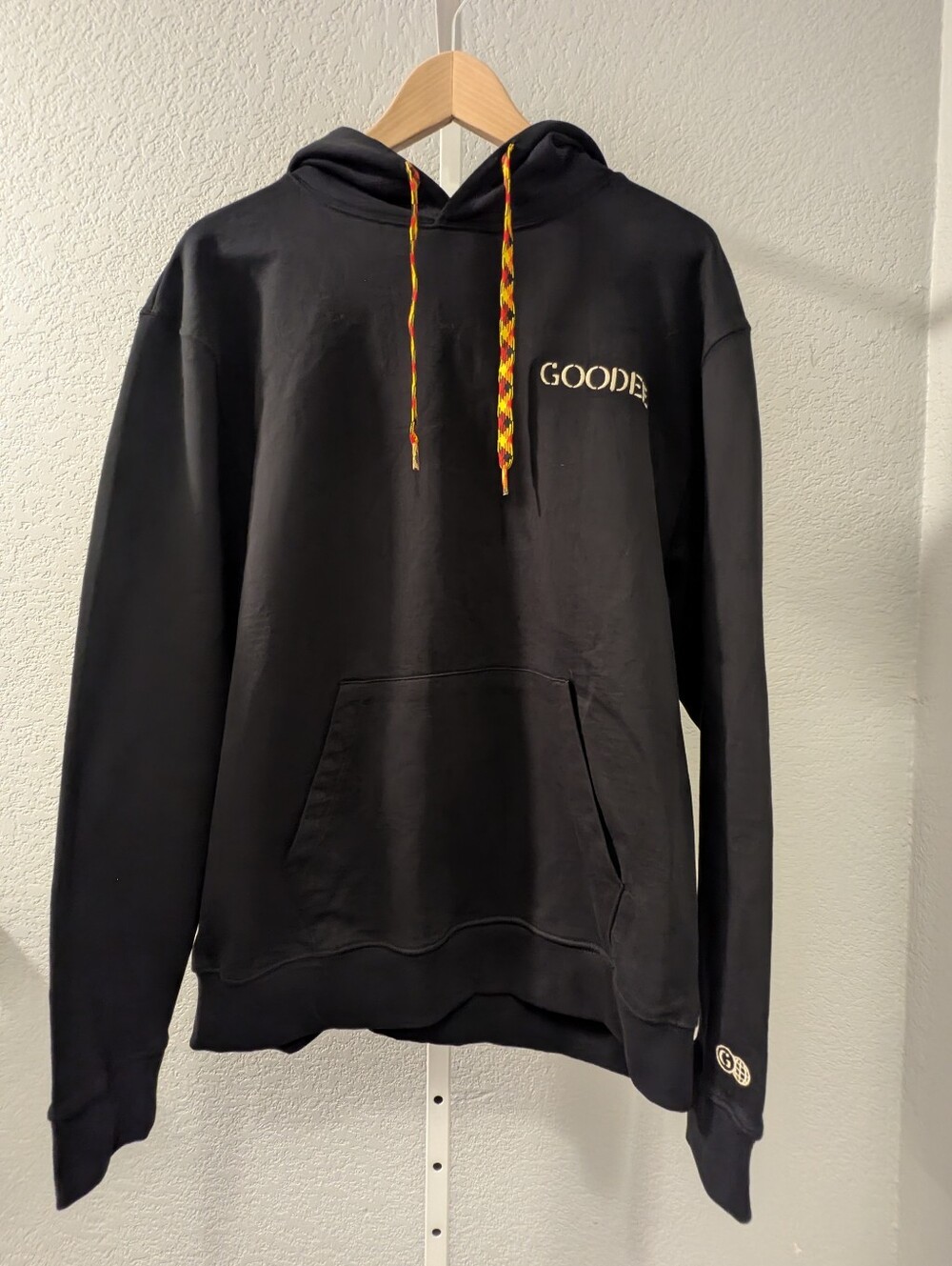 Goodee X KOTN Womens Pullover Hoodie Black Cotton Size Medium